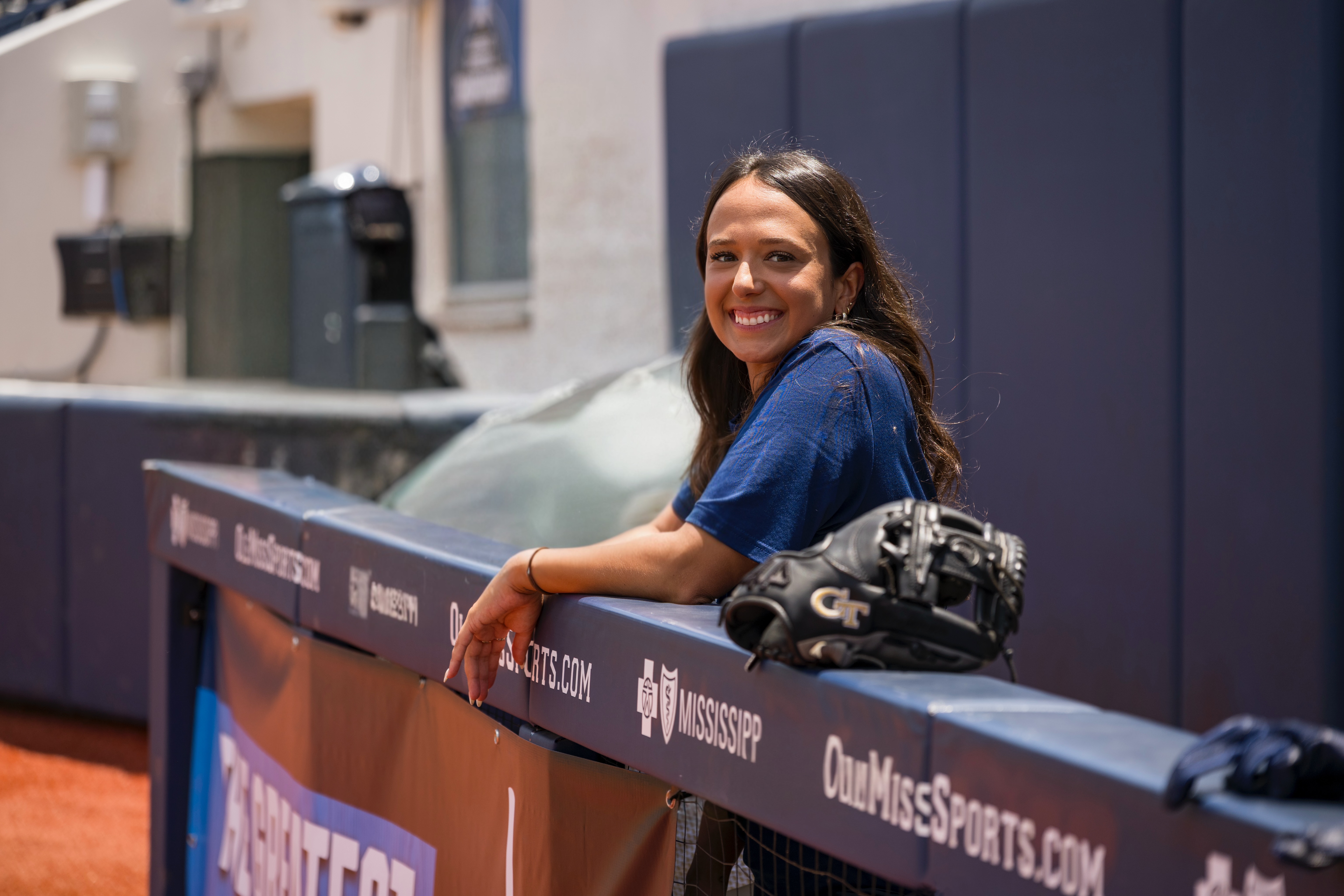 Dr. Kraska in the dugout at a collegiate baseball game